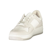 White Polyurethane Men Sneaker
