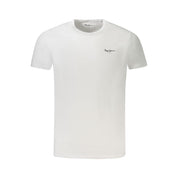 White Cotton Men T-Shirt