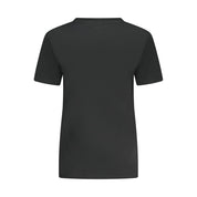 Black Cotton Women T-Shirt