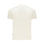 White Cotton Men Polo Shirt