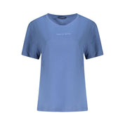 Blue Cotton Women T-Shirt