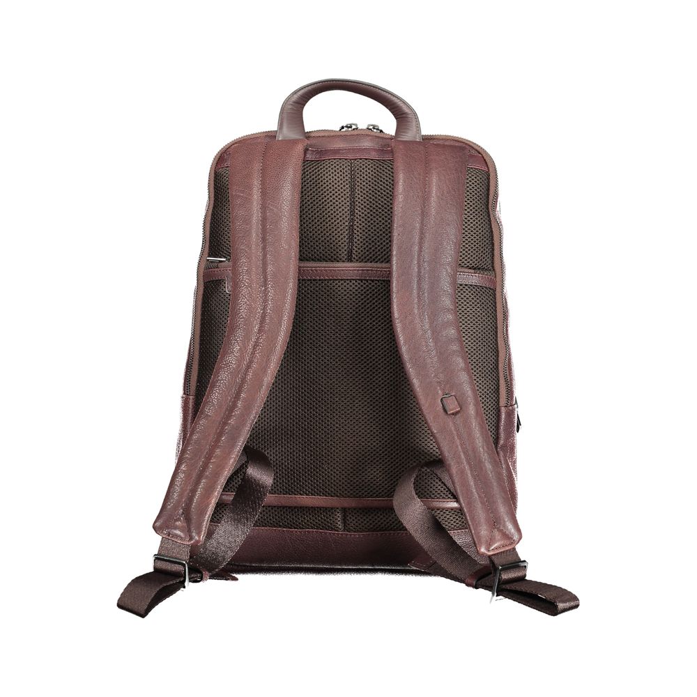 Brown Leather Men Backpack