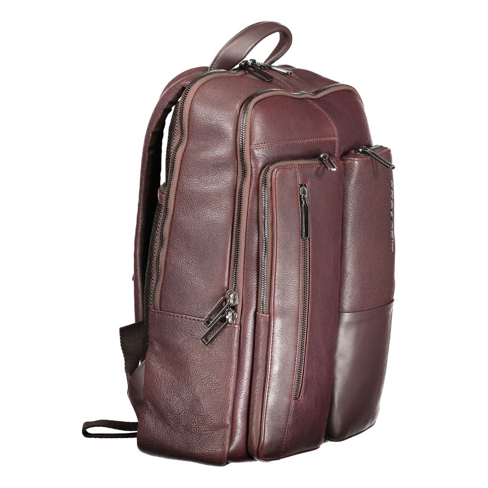 Brown Leather Men Backpack