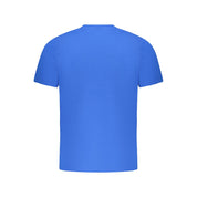 Blue Cotton Men T-Shirt