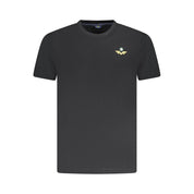 Black Cotton Men T-Shirt