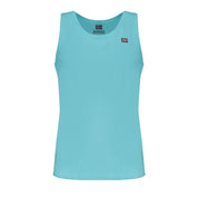 Blue Cotton Men's Tank Top
