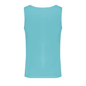 Blue Cotton Men's Tank Top