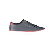Blue Polyurethane Men Sneaker