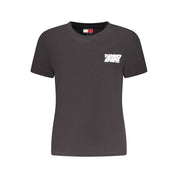 Black Cotton Women T-Shirt