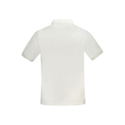 White Cotton Men Polo Shirt