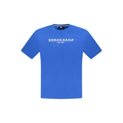 Blue Cotton Men T-Shirt