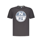 Black Cotton Men T-Shirt