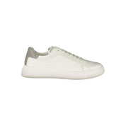 White Polyurethane Men Sneaker