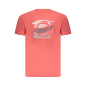 Pink Cotton Men T-Shirt
