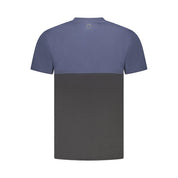 Blue Cotton Men T-Shirt