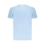 Light Blue Cotton Men T-Shirt