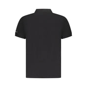 Black Cotton Men Polo Shirt