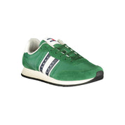 Green Polyester Men Sneaker