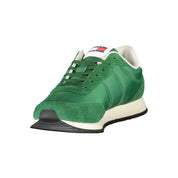 Green Polyester Men Sneaker
