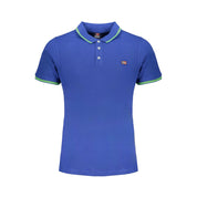 Blue Cotton Polo Shirt