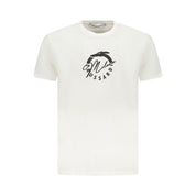 White Cotton Men T-Shirt