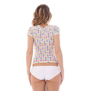 White Nylon Women T-Shirt