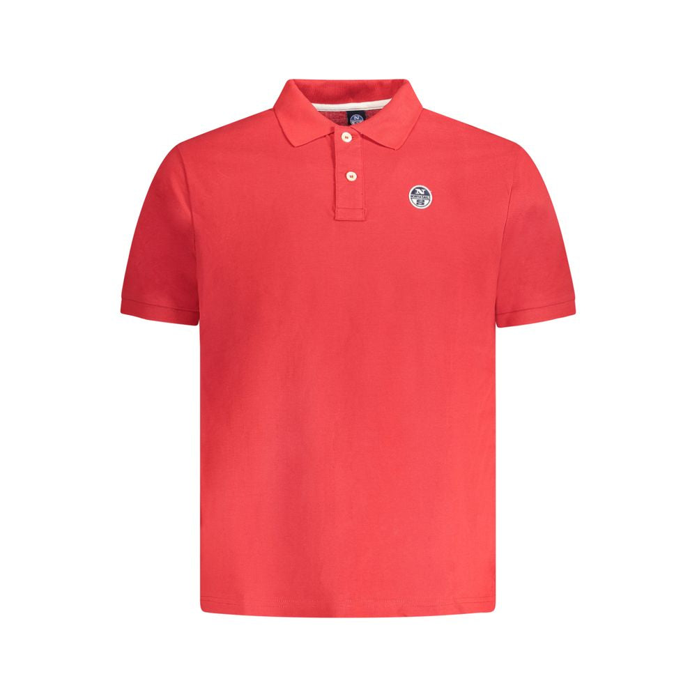 Red Cotton Men Polo