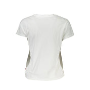 White Cotton Women T-Shirt