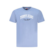 Blue Cotton Men T-Shirt