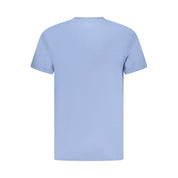 Blue Cotton Men T-Shirt
