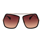 Brown Metal Sunglasses