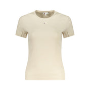 Beige Cotton Tops & T-Shirt