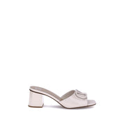 Beige Calf Leather Bos Taurus Sandals