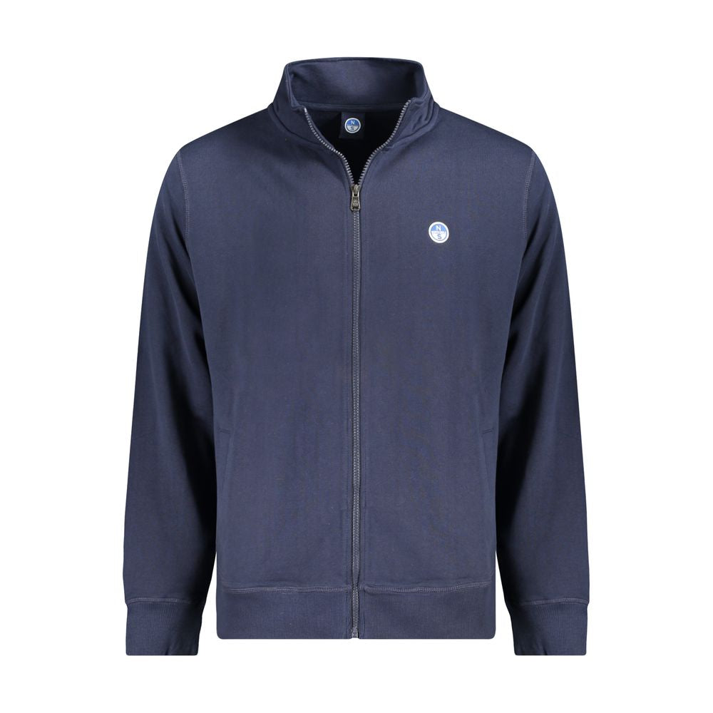 Blue Cotton Men Sweater