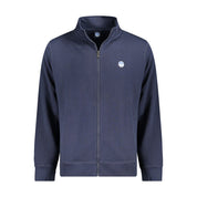 Blue Cotton Men Sweater