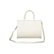 White Polyurethane Women Handbag