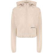 Beige Nylon Jackets & Coat