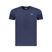 Blue Cotton Men T-Shirt