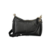 Black Polyester Women Shoulder Bag