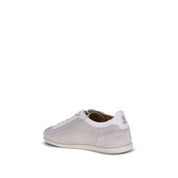 Gray Calf Leather Bos Taurus Low Top Sneakers