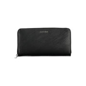 Black Polyurethane Women Wallet