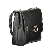 Black Polyurethane Women's Handbag