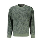 Green Cotton Men Sweater