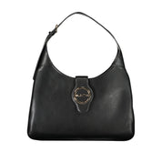 Black Polyurethane Women Handbag