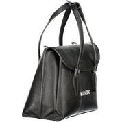 Black Polyurethane Women Handbag