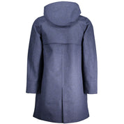 Blue Polyester Men's Jacket