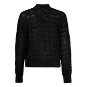 Black Alpaca Leather Sweater