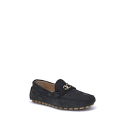 Black Calf Leather Bos Taurus Slip-On Loafers