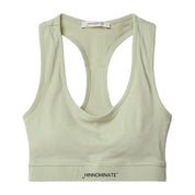 Green Polyamide Women Top