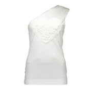 White Elastane Tops & T-Shirt